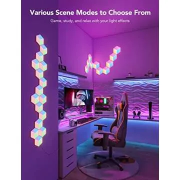 Govee Glide Hexa Pro Light Panels, RGBIC 3D Hexagon Wall Lights, Wi-Fi LED Creation Light with Music Sync, Works with Alexa Google Assistant for Living Room, Bedroom, Gaming Rooms, 10 Pack