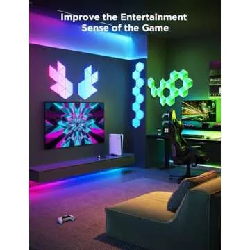 Govee Glide Hexa Pro Light Panels, RGBIC 3D Hexagon Wall Lights, Wi-Fi LED Creation Light with Music Sync, Works with Alexa Google Assistant for Living Room, Bedroom, Gaming Rooms, 10 Pack