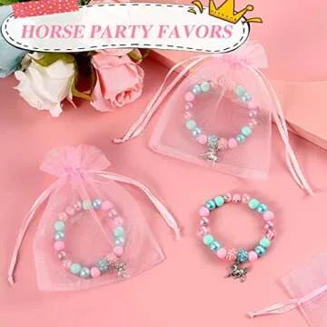 Charming Horse Bracelets with Gift Bags for Kids