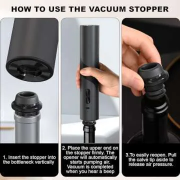 COKUNST Electric Wine Opener with Vacuum Pump, Gift Kit