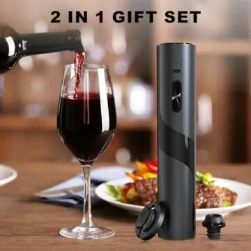 COKUNST Electric Wine Opener with Vacuum Pump, Gift Kit