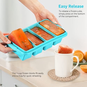 Ztomine Silicone Freezer Tray - Perfect for Meal Prep