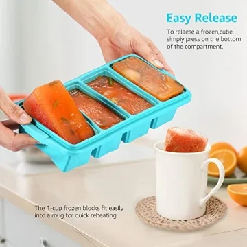 Ztomine Silicone Freezer Tray - Perfect for Meal Prep
