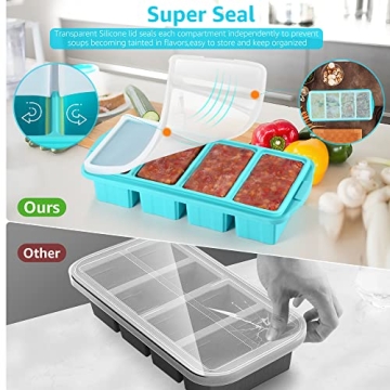 Ztomine Silicone Freezer Tray - Perfect for Meal Prep