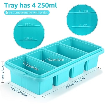 Ztomine Silicone Freezer Tray - Perfect for Meal Prep