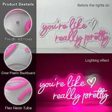 Your Like Really Pretty Neon Sign - Dimmable Wall Decor