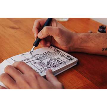 Etchr A6 Landscape Sketchbook - Hot Press Mixed Media 100% Cotton Sketchbook - Hardcover Drawing Book - Hardcover Sketchbook 4.1”x5.8 with 52 Pages - Sketch Pad with Customizable Cover