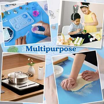 LET'S RESIN Silicone Mats for Crafts - 3Pcs Set Nonstick