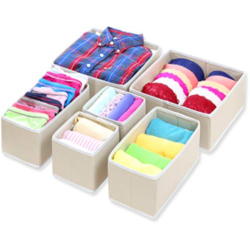 Foldable Storage Box Set for Easy Drawer Organization