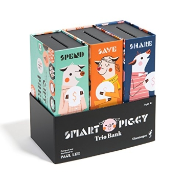 Smart Piggy Trio Bank: 3-in-1 Money-Wise Educational Piggy Bank