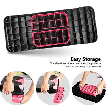 GYMMAGE Adjustable Aerobic Stepper for All Fitness Levels