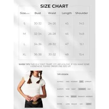 Women's Tanks & Camis Women Slim Fitted Basic Tee Mock Neck Short Sleeve Fitted Tight Summer Top Baby Tees for Women 2024 Trendy White Large