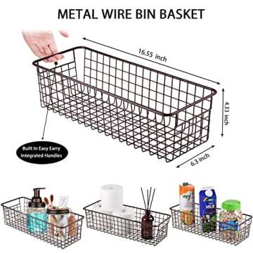 SheeChung 8PCS Bathroom Accessories Set Complete - Soap Dispenser, Mason Jar Toothbrush Holder, 2pcs Qtip Holders, Flower Vase, Soap Holder, Vanity Tray, Toilet Paper Storage, Glass Gift Set - Bronze