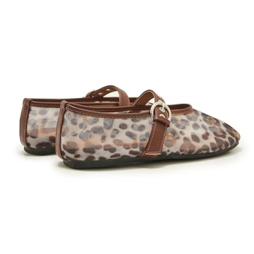 Stylish ATBELL Leopard Mesh Ballet Flats for Women