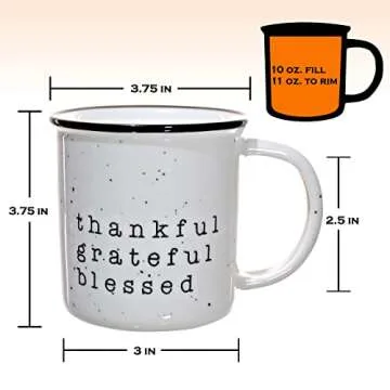 Thankful Grateful Blessed Mug - Perfect Inspirational Gift