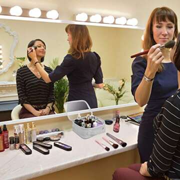 ANRUI Clear Makeup Bag, TSA Approved Clear Toiletry bag Waterproof Cosmetic Bag Case Travel Liquids Organizer Carry On Luggage for Women Men Grey 3 Pack (Same Size)