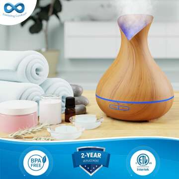 Essential Oil Diffuser (400ml) for Home Aromatherapy