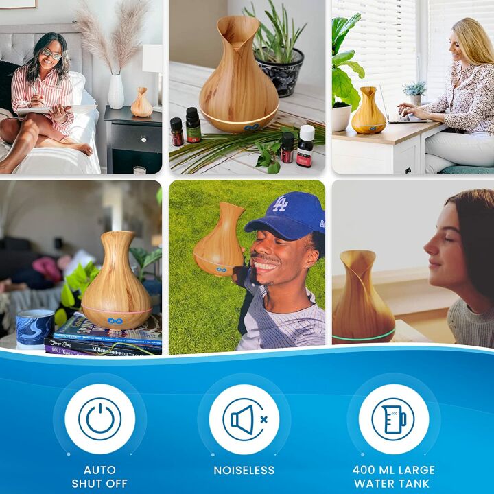 Essential Oil Diffuser (400ml) for Home Aromatherapy