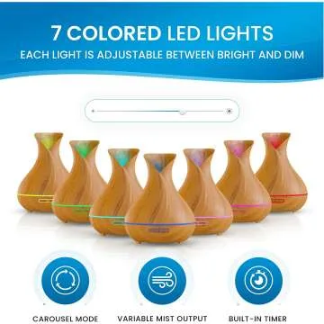 Essential Oil Diffuser (400ml) for Home Aromatherapy