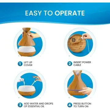 Essential Oil Diffuser (400ml) for Home Aromatherapy