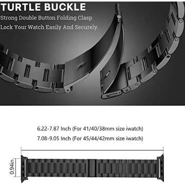 EPULY Metal Band Compatible with Apple Watch Band 49mm 46mm 45mm 44mm 42mm 41mm 40mm 38mm Men & Wome...
