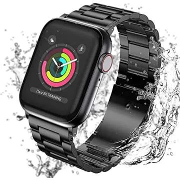 EPULY Metal Band Compatible with Apple Watch Band 49mm 46mm 45mm 44mm 42mm 41mm 40mm 38mm Men & Women, Business Stainless Steel Strap for iWatch Bands Ultra 2, SE, Ultra Series 9 8 7 6 5 4 3 2 1