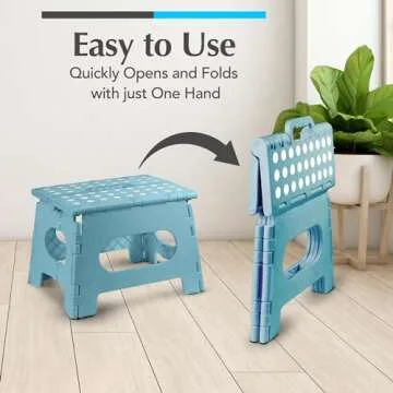 Handy Folding Step Stool for Kitchen and Bathroom Use