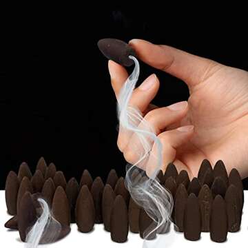 Cinnamon Backflow Incense Cones for Waterfall Aromatic Smoke Fountain Haze Falls