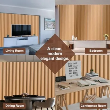 Yuzzy Teak Wood Acoustic Wall Panels - 9 Feet