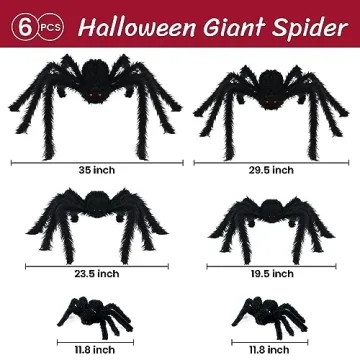 Giant Halloween Spiders Outdoor Decor Scary Bendable Legs