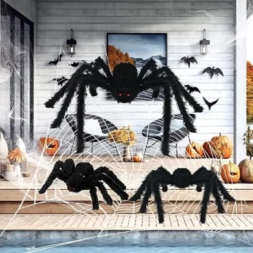 Giant Halloween Spiders Outdoor Decor Scary Bendable Legs