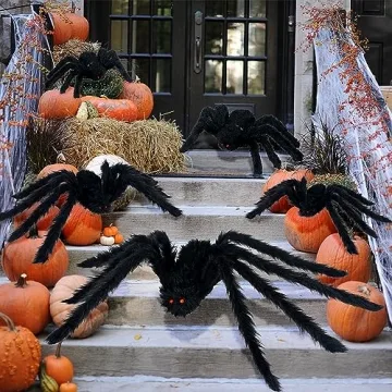 Giant Halloween Spiders Outdoor Decor Scary Bendable Legs