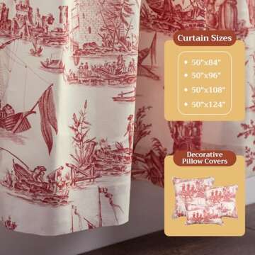 Maison d' Hermine 100% Cotton Curtain - 50"x108" Charcoal Decorative Curtain - Aesthetic Curtains for Farmhouse, Kitchen & Bedroom - for Spring & Summer - Calais Collection