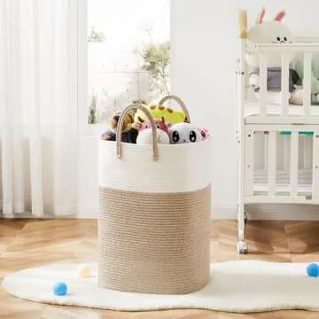 Stylish 60L Cotton Rope Laundry Basket Storage Solution