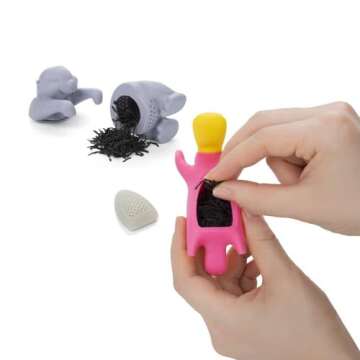 Tea Infuser for Loose Leaf Tea - Par-Tea Pack Silicone Strainer Animals, A Fun and Ideal Gift for Te...