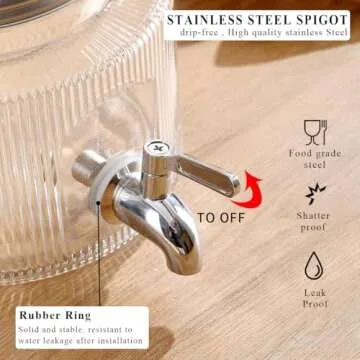 Elegant 2.5L Drink Dispenser for Home Use