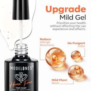 Modelones Hema-Free Gel Nail Set - Long Lasting Manicure