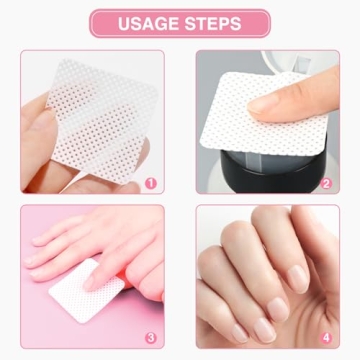 BLUERISE 1200pcs Lint Free Nail Wipes for Perfect Nails