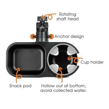 LUFFCABO Universal Snack Tray for Stroller with Stroller Cup Holder, Universal Stroller Snack Tray with Cup Holder, Stroller Tray Attachment and Snack Tray for Stroller As Stroller Accessories