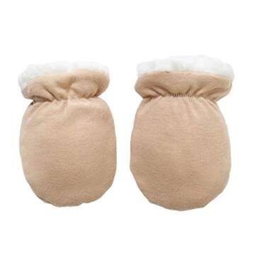 Paladoo Baby Mittens Sherpa Lined Fleece 0-24 Months Winter (0-6 Months 4 Pairs)