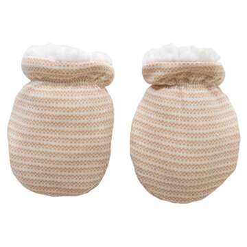 Paladoo Baby Mittens Sherpa Lined Fleece 0-24 Months Winter (0-6 Months 4 Pairs)