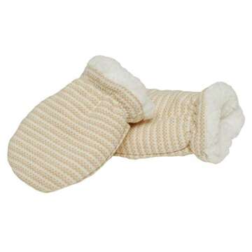 Paladoo Baby Mittens Sherpa Lined Fleece 0-24 Months Winter (0-6 Months 4 Pairs)