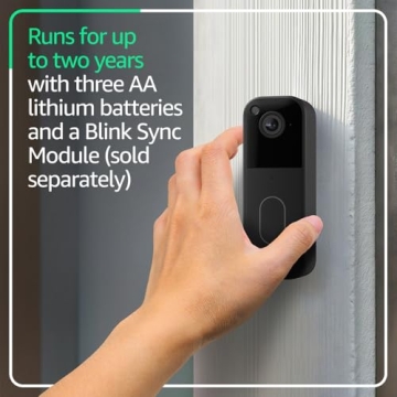 All-new Blink Video Doorbell with 1-Year Subscription – Head-to-toe HD view, two-year battery.