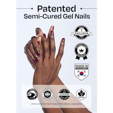 ohora Semi Cured Gel Nail Strips (N Egg & Fry) - Yellow/White, Patterned, Works with UV/LED Lamps, Salon-Quality, Long Lasting - Valentine's Day Gel Nail Wraps, Stickers, Romantic Gift Ideas