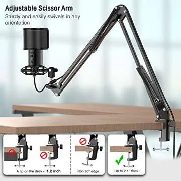 FIFINE USB Gaming Streaming Microphone Kit for PC Computer, Condenser Mic Set with Arm Stand Mute Button & Gain, Mic Studio Bundle for Podcast Recording Twitch Discord YouTube Zoom, USB C & A -T683