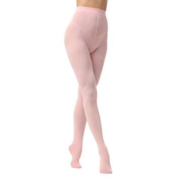 EVERSWE Women's 80 Den Soft Opaque Tights, Women's Tights (Large/X-Large, Pink)