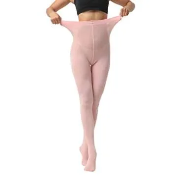 EVERSWE Women's 80 Den Soft Opaque Tights, Women's Tights (Large/X-Large, Pink)