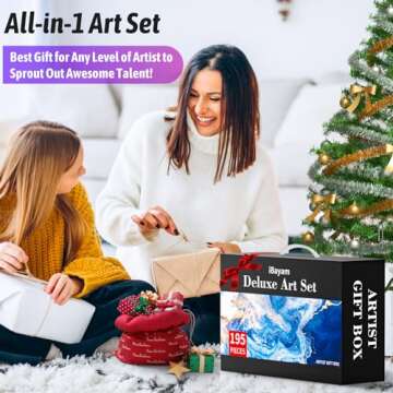 iBayam Deluxe Art Set 195-Piece for Kids and Adults
