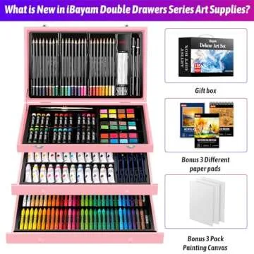 iBayam Deluxe Art Set 195-Piece for Kids and Adults