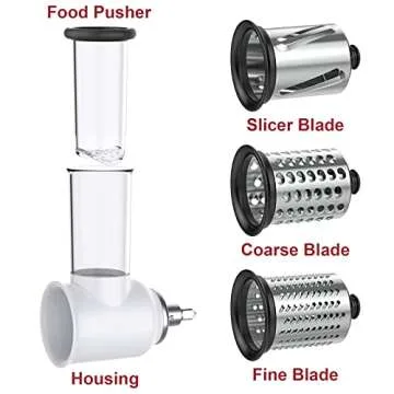 Slicer Shredder Attachment for KitchenAid Stand Mixers, Vegetable for Kitchenaid, Cheese Grater by Gvode